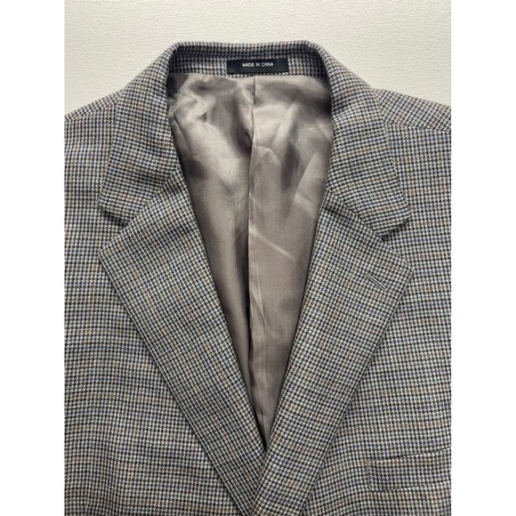 Lauren Ralph Lauren Mens Blazer 52R Silk Wool Sport Houndstooth Blazer - Picture 7 of 9